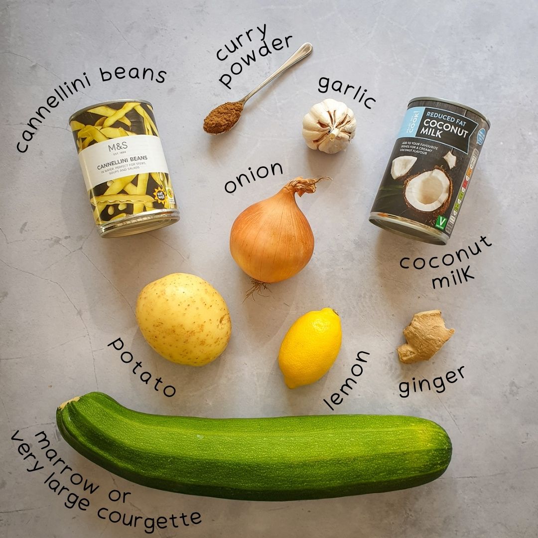 Ingredients for cord soup
